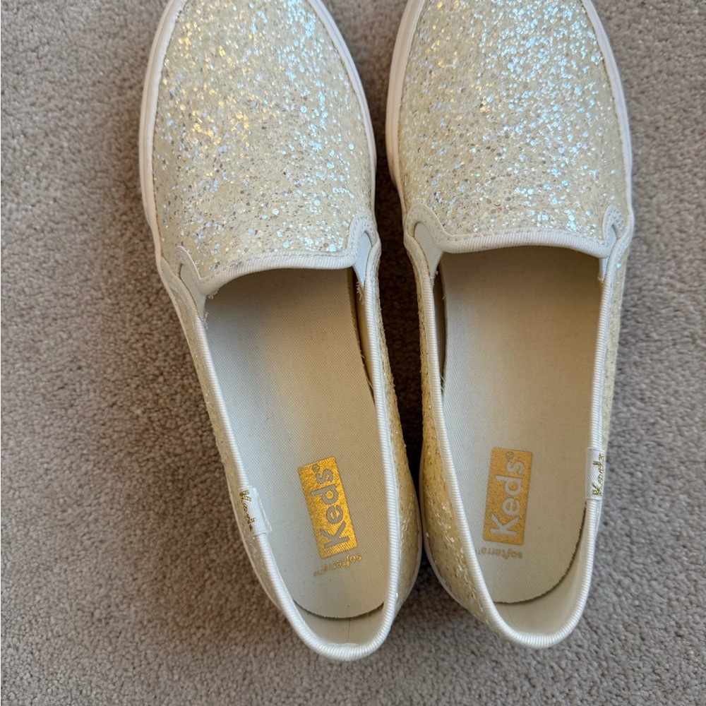 Keds Women's Sparkling Slip-On Sneakers - Cream